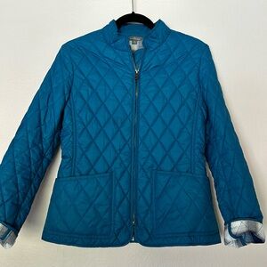 Ll bean quilted jacket signature blue 6 small